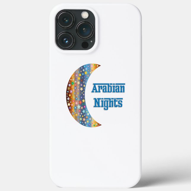 Arabian Nights Crescent Moon Star Design Case-Mate iPhone Hülle (Rückseite)