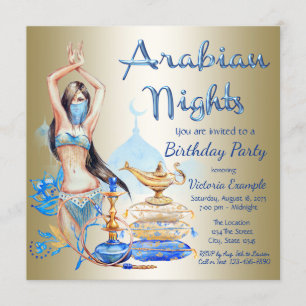 Arabian Nights Geburtstagseinladungen Einladung
