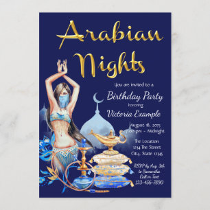 Arabian Nights Geburtstagseinladungen Einladung