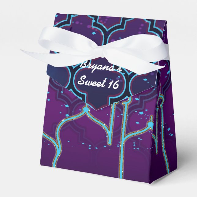 Arabian Nights Gold Magic Lamp Party Geschenkschachtel (Vorderseite)