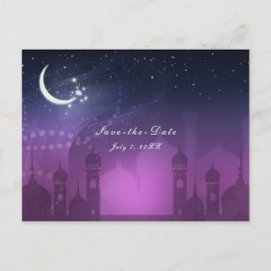 Arabian Nights Marokkanisch Lila Mondlicht Save-Da Ankündigungspostkarte