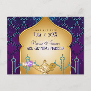 Arabian Nights Marokkanische Save The Date Postkar Ankündigungspostkarte