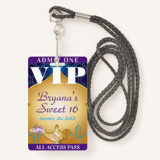 Arabian Nights Marokkanisches Party Sweet 16 VIP P Ausweis