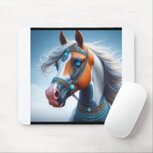 Arabian Paint Horse Portrait Mousepad