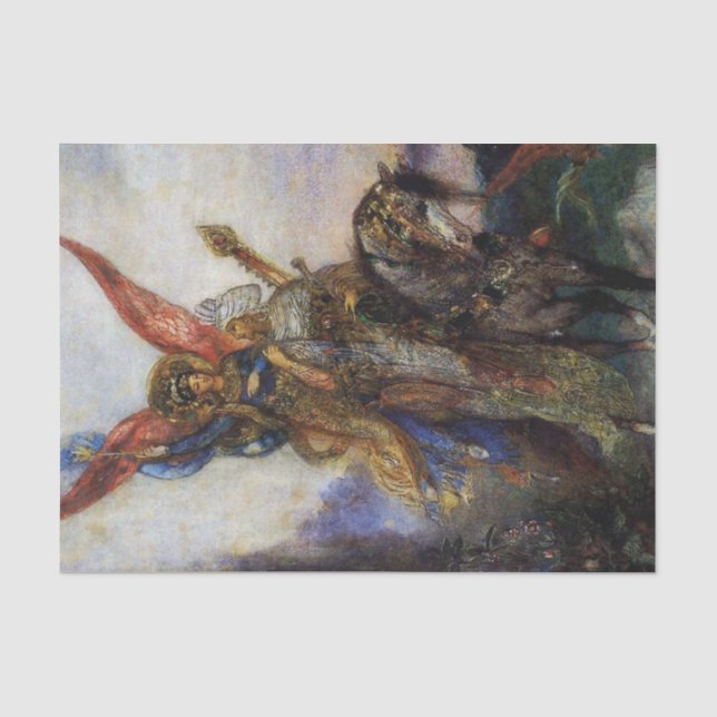 "Arabian Poet" Angel Art von Gustave Moreau Seidenpapier (Vorderseite)