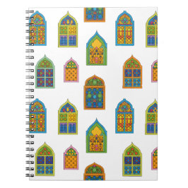 Arabian Stained Glass Windows Pattern Notizblock