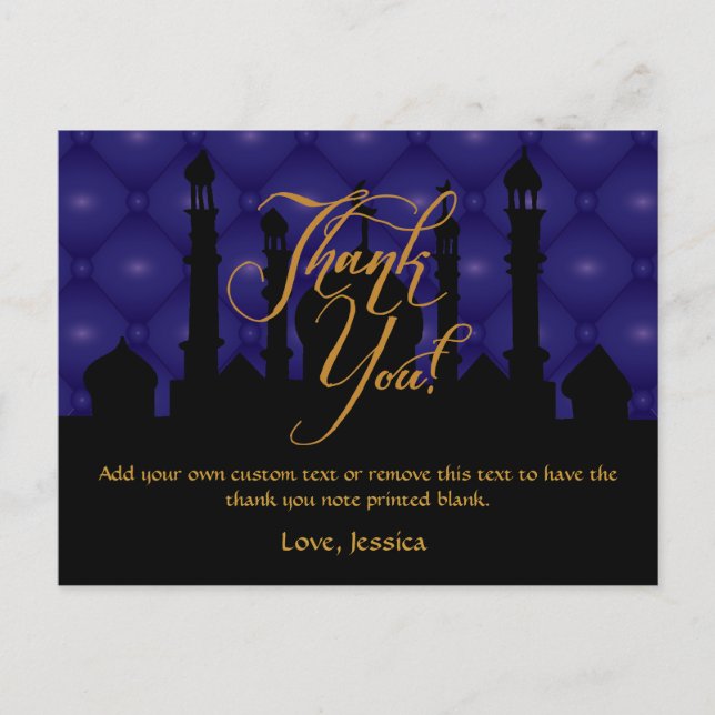 Arabian Themed Danke Cards Postkarte (Vorderseite)