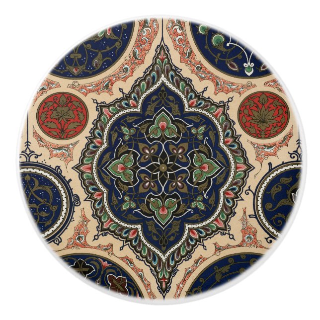 Arabianisches Retromuster Keramikknauf (Vorderseite)