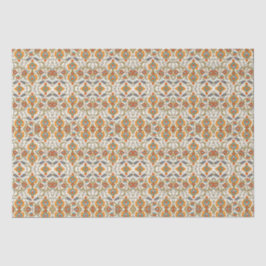 Arabic Boho Elegant Floral marokkanischer Pfau Seidenpapier