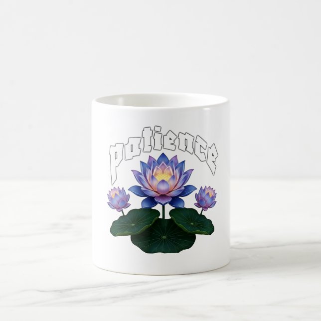 Arabic Calligraphy Sabr Patience - Zen Lotus Flowe Kaffeetasse (Mittel)