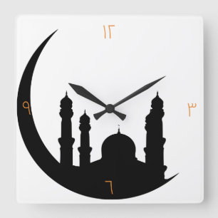 arabic clock quadratische wanduhr