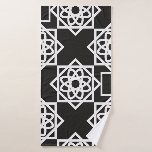 Arabic geometric pattern. Art decor. Islam. Flower (Serviette de bain)