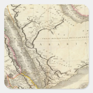 Arabien, Ägypten, Abessinien, Rotes Meer Quadratischer Aufkleber