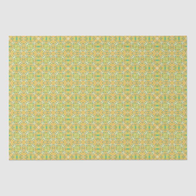 Arabisch Boho Elegant Geometric Marokkanisch Yello Seidenpapier (Vorderseite)