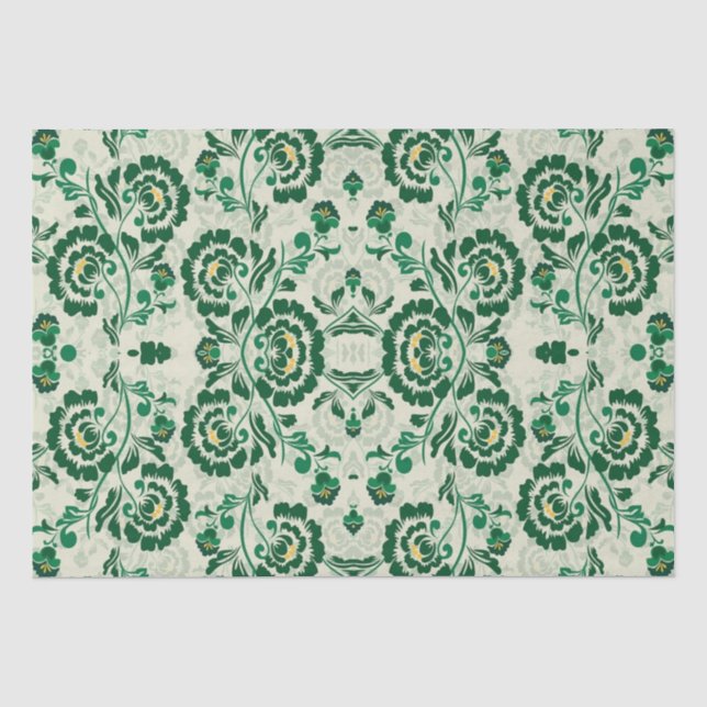 Arabisch Elegant Blau geometrisch grün marokkanisc Seidenpapier (Vorderseite)