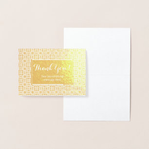 Arabisch Personalisiert Real Gold Foil Vielen Dank Folienkarte
