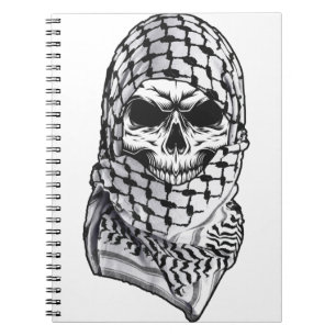 Arabisch Skull Kufiya Shemagh Notizblock
