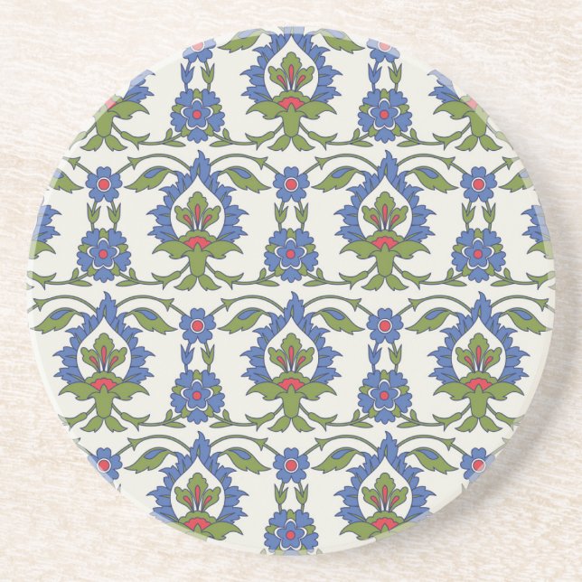 Arabisch Traditionell: Iznik Tile nahtlos. Getränkeuntersetzer (Vorne)