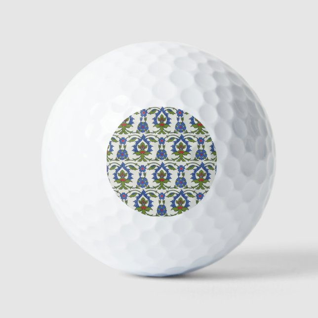 Arabisch Traditionell: Iznik Tile nahtlos. Golfball (Vorderseite)