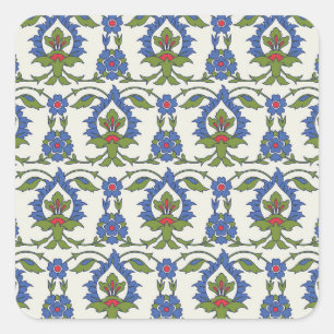 Arabisch Traditionell: Iznik Tile nahtlos. Quadratischer Aufkleber