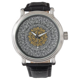 arabische Buchstaben 3D-Kunstblock Armbanduhr