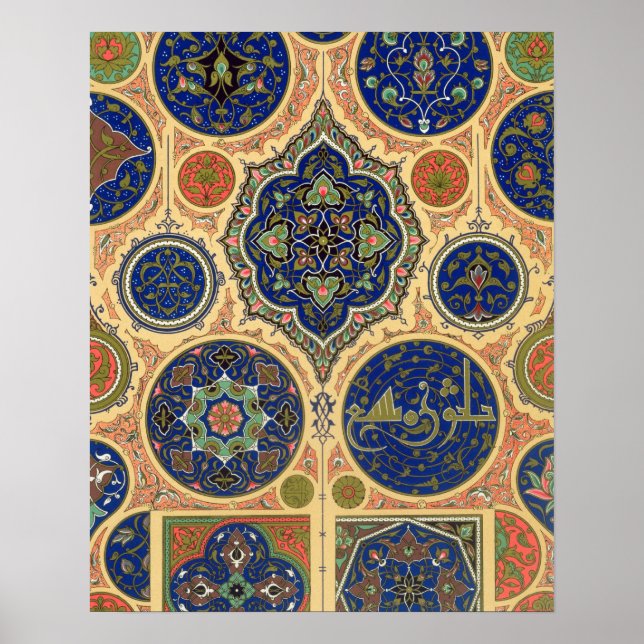 arabische Dekoration, Platte XXVII aus "Polychrome Poster (Vorne)