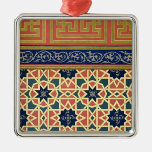 Arabische dekorative Entwürfe (Farbelitho) Silbernes Ornament
