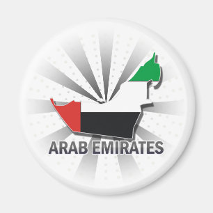 Arabische Emirat-Flaggen-Karte 2,0 Magnet