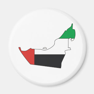 Arabische Emirat-Flaggen-Karte Größengleich Magnet