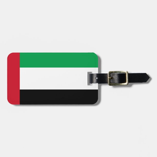 Arabische Emirate-Flagge Gepäckanhänger (Vorderseite horizontal)