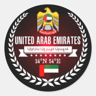 Arabische Emirate Runder Aufkleber