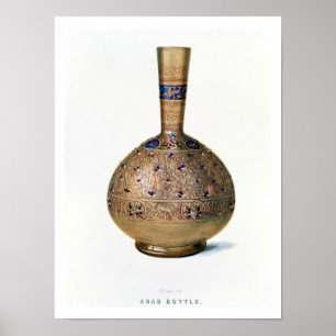Arabische Flasche, Platte IX aus einem späten 19. Poster