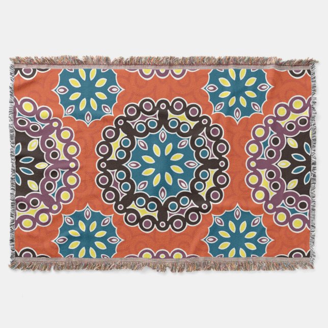 Arabische Fliesen, Vintages Patchwork-Muster. Decke (Vorderseite)