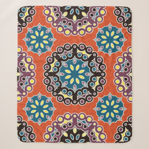 Arabische Fliesen, Vintages Patchwork-Muster. Sherpadecke