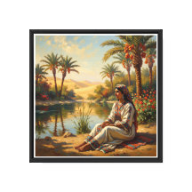 Arabische Frau in der Oase