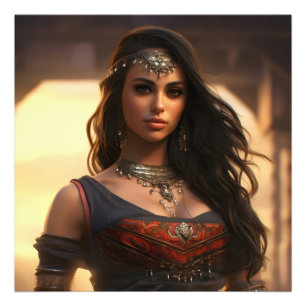Arabische Girl Oriental Beauty Fotodruck