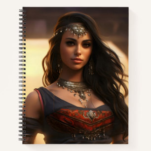 Arabische Girl Oriental Beauty Notizbuch