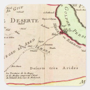 Arabische Halbinsel, Saudi-Arabien Quadratischer Aufkleber