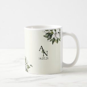 Arabische Kalligrafie & Aquarell Orangenblüte Kaffeetasse