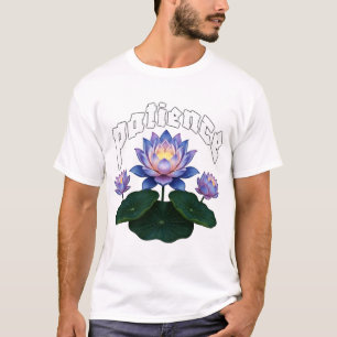 Arabische Kalligrafie Sabr Geduld - Zen-Lotus-Blum T-Shirt