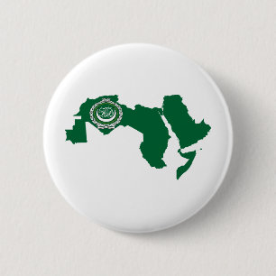 Arabische Liga-Flaggen-Karte Größengleich Button