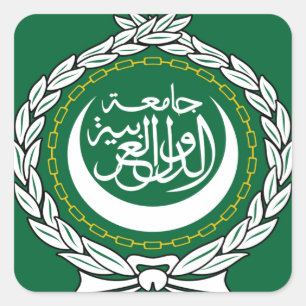 Arabische Liga Quadratischer Aufkleber