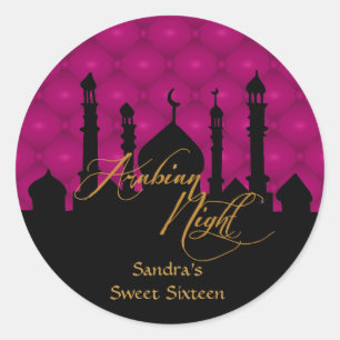 Arabische Nacht, 16 . Geburtstag Party Stickers