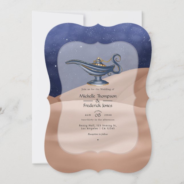 Arabische Nächte Hochzeit Einladung (Vorderseite)