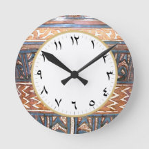 Arabische Numeruhr in Blau und Gold