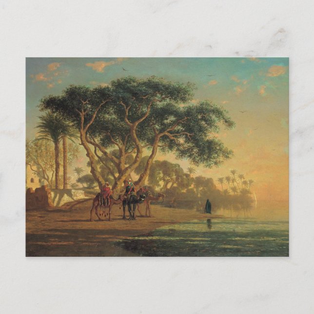 Arabische Oase, 1853 Postkarte (Vorderseite)