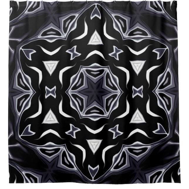 Arabische Ornamente, asiatisch Duschvorhang (Vorderseite)