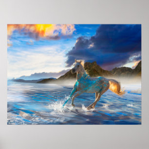 Arabische Pferde auf Stellar Island #2 Poster