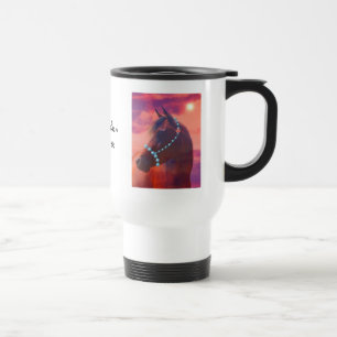 Arabische Pferdesonnenaufgang-Tasse Reisebecher