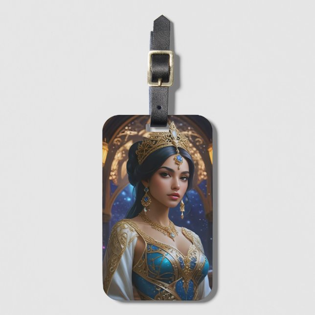 arabische Prinzessin Gepäckanhänger (Vorderseite Vertikal)